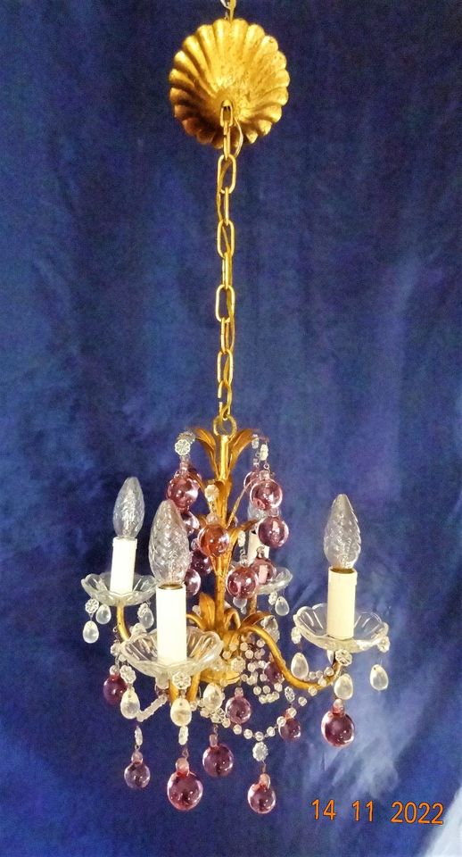 MURANO FLORENTINER KRONLEUCHTER WANDLAMPE BLATTGOLD BAROCK in Mechenhard