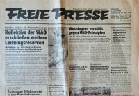 historische Tageszeitung "Freie Presse" vom 04.08.1983 Dresden - Löbtau-Süd Vorschau