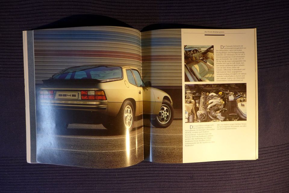 Prospekt Brochure Porsche Modell-Programm 1985 in Berlin