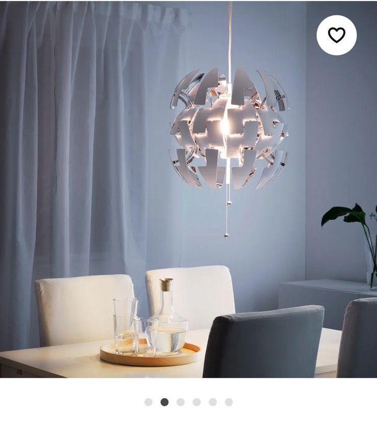 IKEA PS 2014 Hängeleuchte / Deckenlampe weiß/silberfarben in Hausach