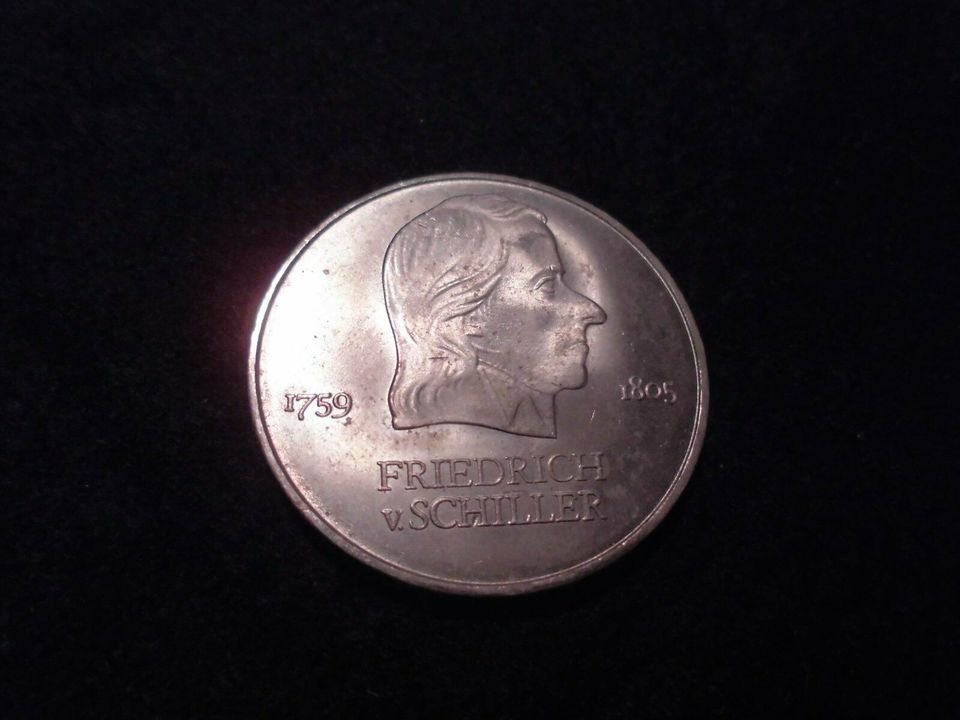 Friedrich von Schiller 20 Mark DDR Gedenkmünze 1972 Neusilber 15g in Kiel