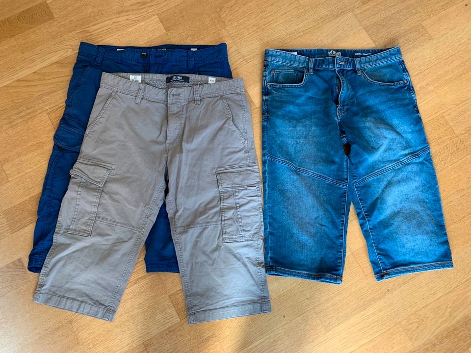 3 x S.OLIVER Bermuda PAKET, Baumwollstretch, Jeans, 31, GRATIS V. in Burglengenfeld