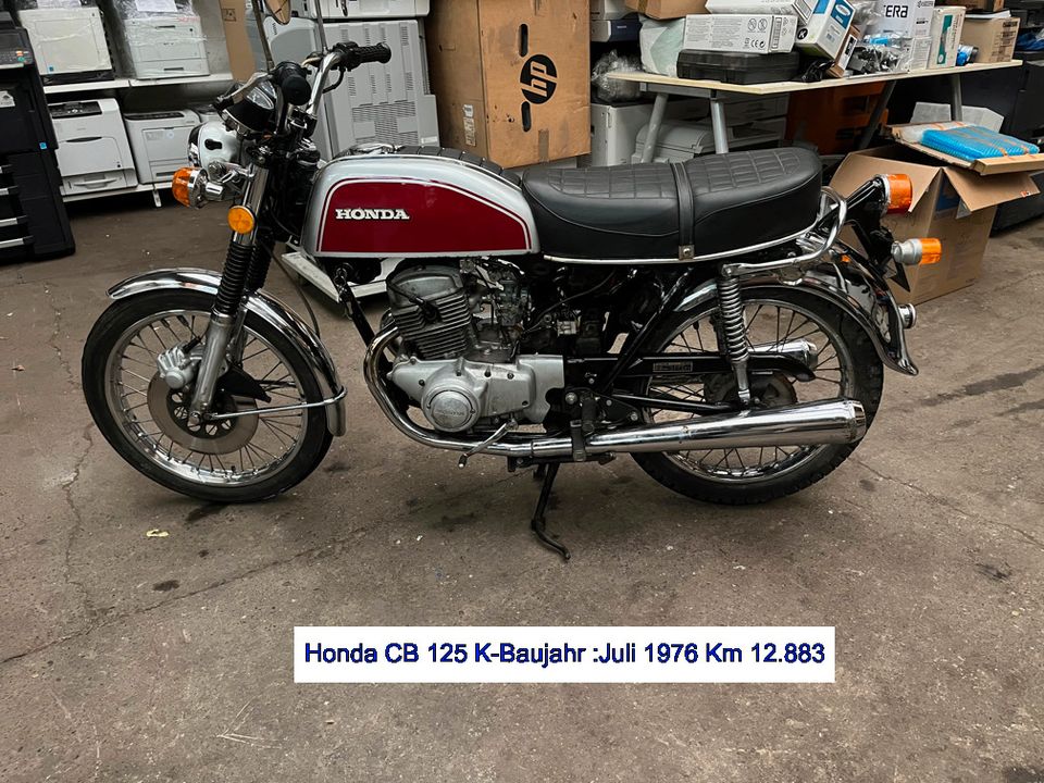 Honda-Oldtimer-Motorrad-,CB 125 K-Laufleistung-12.833-Baujahr 76? in Saarbrücken