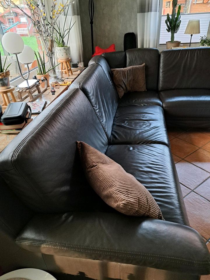 Echtleder Sofa Couch ecksofa in Emden