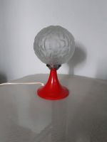 Vintage Tischlampe rot Space Age Eisglas Kugelschirm Hessen - Biblis Vorschau