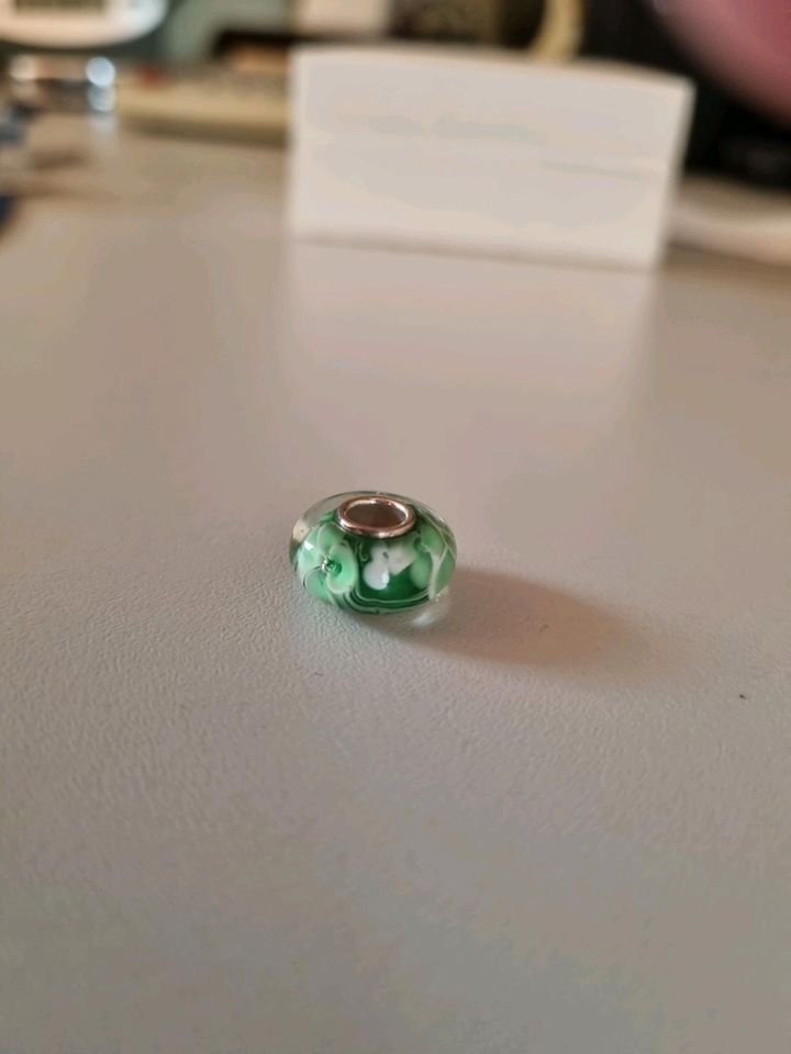 Charms Murano Glas Silber 925 für Pandora 4 x Charm grün *NEU* in Andernach