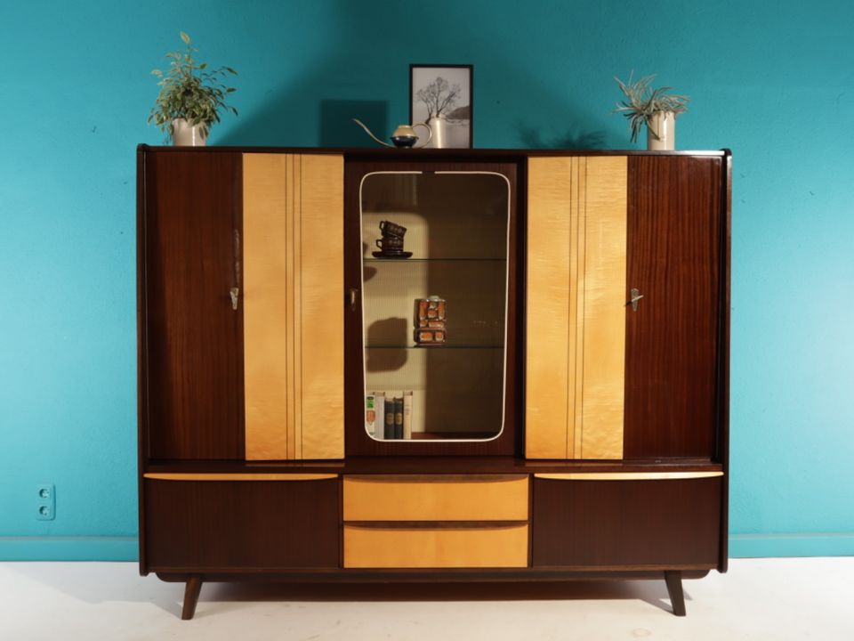 Vintage Highboard mit vielen Funktionen aus den 60er Jahren in Oelsnitz / Vogtland