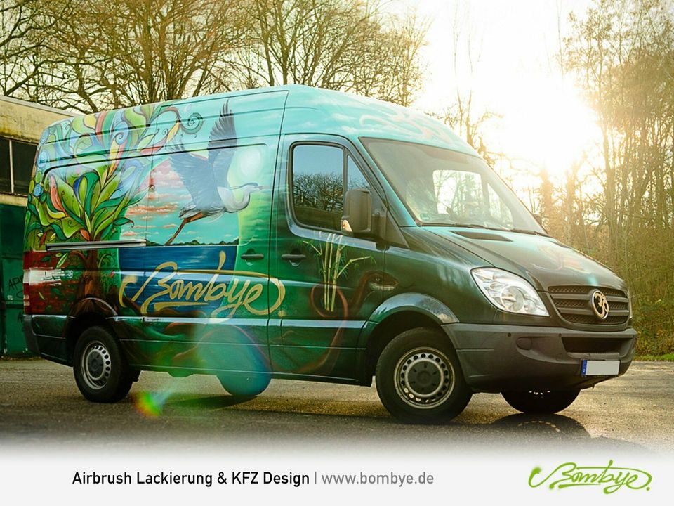 Airbrush & KFZ Lackierung Lackierer Caravan Womo VW Bus Graffiti