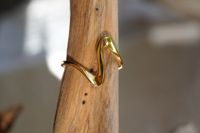 geschwungener Edelstahl Ring vergoldet oder silber, verstellbar Baden-Württemberg - Offenburg Vorschau