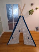 ☆Kinder Spielzelt Tipi  Grau/Blau Sterne☆ Niedersachsen - Friedland Vorschau