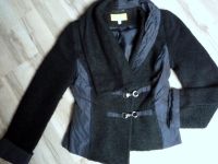 BIBA - Blazer Jacke asymethrisch 34 36 dunkelblau Boucle Wolle Baden-Württemberg - Erbach Vorschau