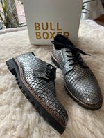 Bullboxer Halbschuhe Schnürschuhe silber schwarz, 38 Bayern - Bad Aibling Vorschau