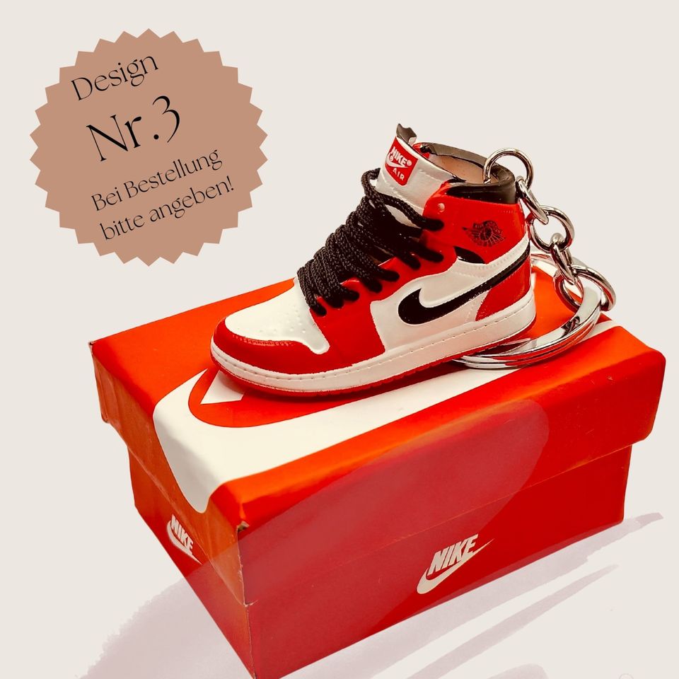 Mini Nike Air Jordan Schlüsselanhänger 3D Sneaker Key Holder in Straelen