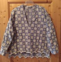 Zara Bluse Gr. S hellblau Lochstickerei Baumwolle Oversize Baden-Württemberg - Karlsbad Vorschau