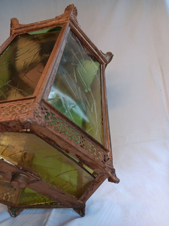 Alte Glaslaterne, Lampe, Laterne, 52 cm in München