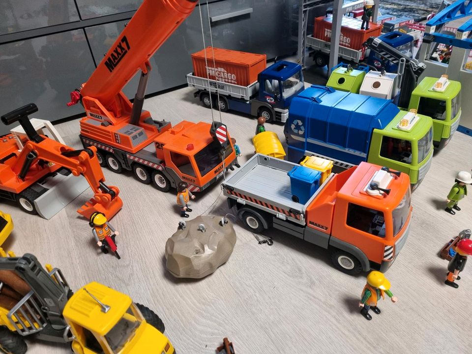 Xxl Playmobil Pm Cargo Maxx7 Bagger Mühlfahrzeug Kran Lager in Rehfelde