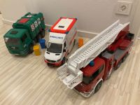 Großes tolles BRUDER Set Feuerwehr Rettungswagen Müllwagen LKW Bayern - Dettelbach Vorschau