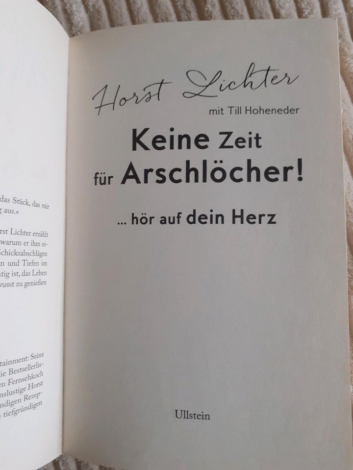 Horst Lichter☆Neu❗"Keine Zeit für Arschlöcher"☆Spiegel Bestseller in Worbis