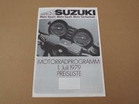 Suzuki Motorrad Mokick Chopper Preisliste von 1979 Hessen - Kaufungen Vorschau