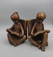 2 Bronzefiguren, Buchstützen aus Bronze, Bronze Figur/Skulptur Nordrhein-Westfalen - Kevelaer Vorschau