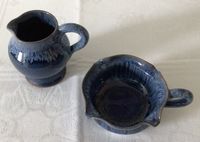 Set aus kleiner Vase und Schale, Keramik, handgefertigt, blau Leipzig - Schleußig Vorschau