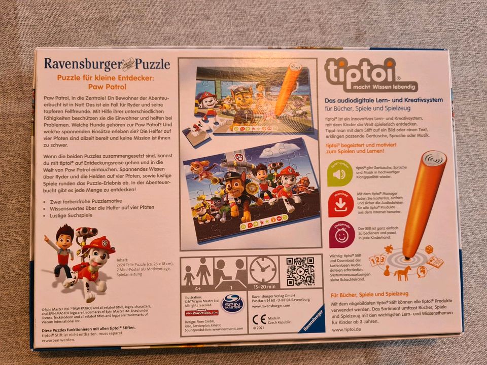 Ravensburger Tip toi Puzzle Paw patrol und Zoo in Calden