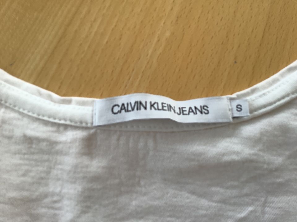 ❤️Calvin Klein Jeans T-Shirt S weiß neuwertig in Türkheim