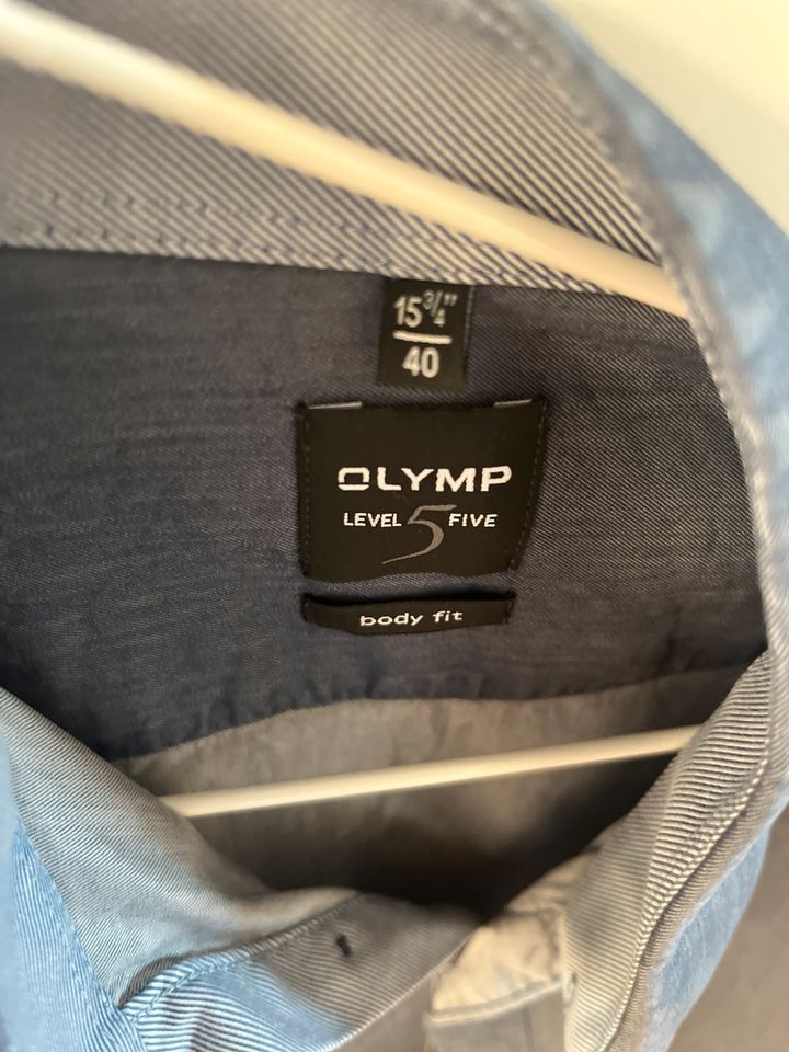 Olymp body fit Level 5 five Hemd grau Größe 40 Kragenweite 15 3/4 in Kempten