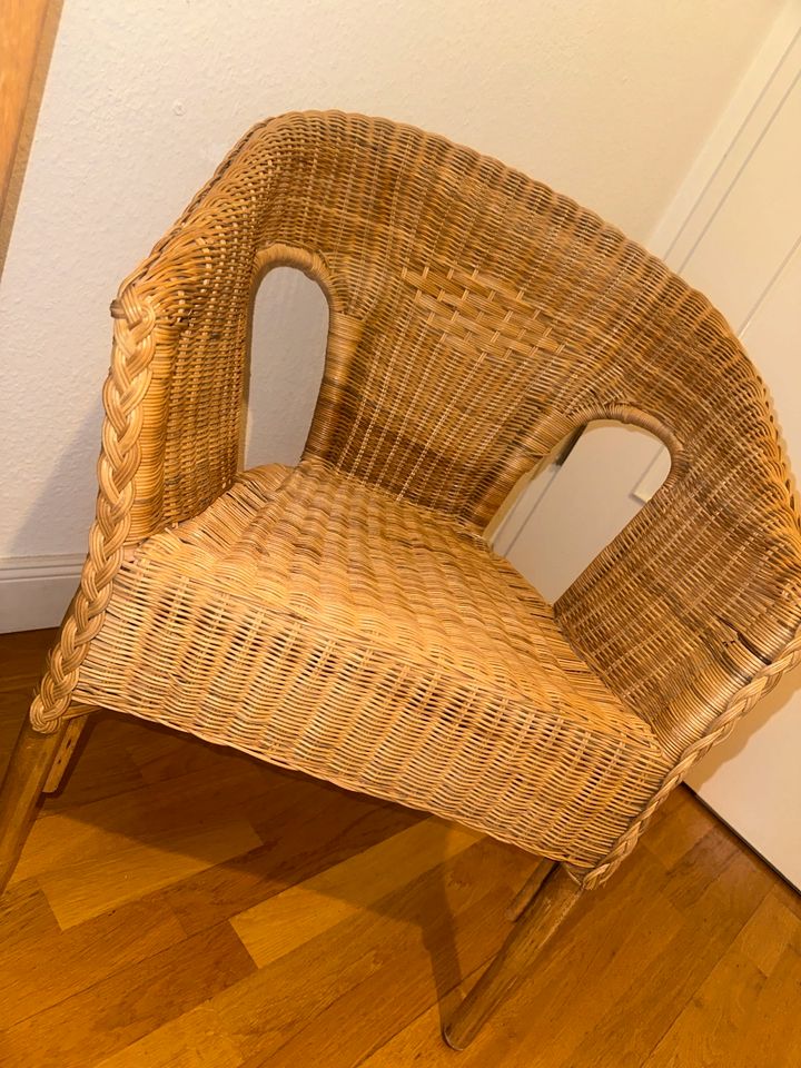 2 x Rattanstühle, Korbsessel 60x60x60 in Schwerin