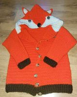 Fuchs Strickjacke Handmade Gr 86 Mecklenburg-Vorpommern - Wusterhusen Vorschau