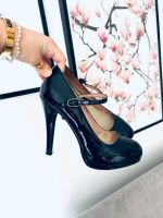 Zara Lack High Heels hohe Schuhe mit Riemchen Pumps schwarz 36 37 Nordrhein-Westfalen - Leverkusen Vorschau