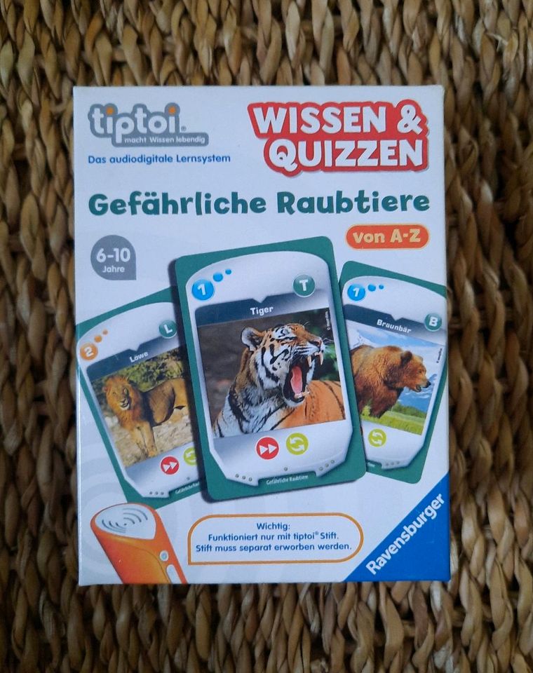 tiptoi Wissen & Quizzen Gefährliche Raubtiere Kartenspiel in Vreden