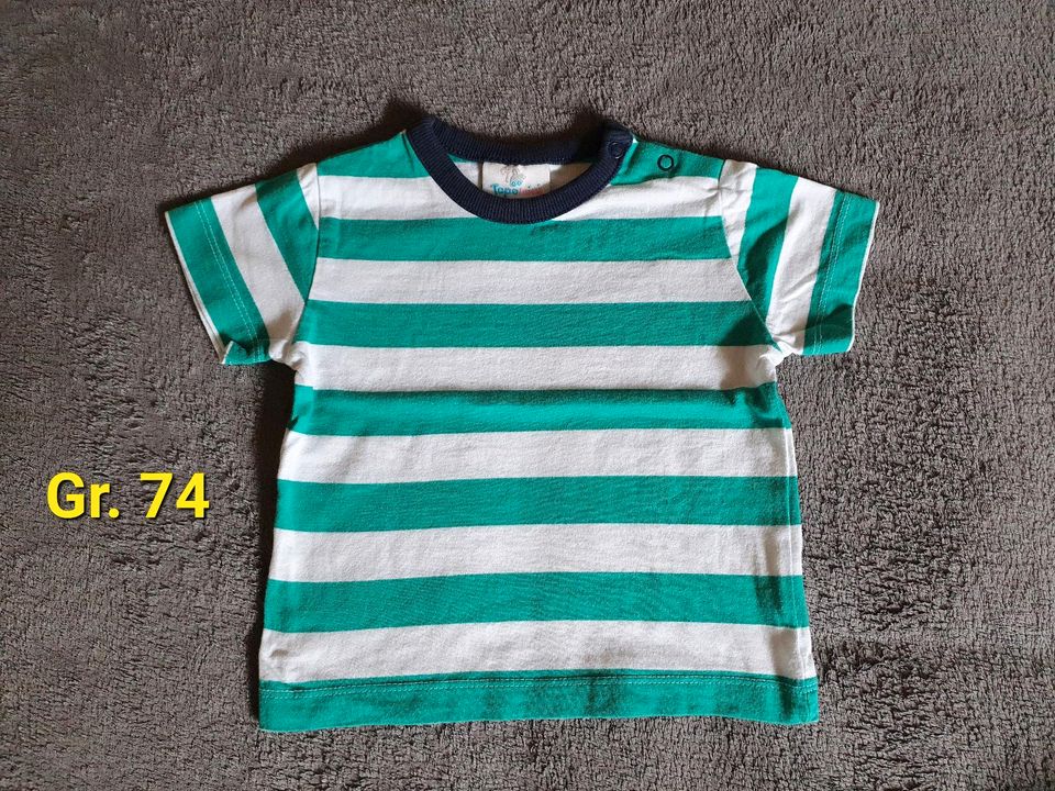 15 Baby Jungs kurzarm T-Shirts,Oberteil,Shirt,Mode,Größe 74/80 in Michelau i. OFr.