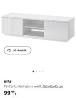 BYÅS TV-Bank, Hochglanz weiß, 160x42x45 cm Nürnberg (Mittelfr) - Südstadt Vorschau