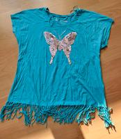 Schönes Damen T-Shirt/ Schmetterling/ Fransen/ Pailletten/ Canda Niedersachsen - Osterode am Harz Vorschau