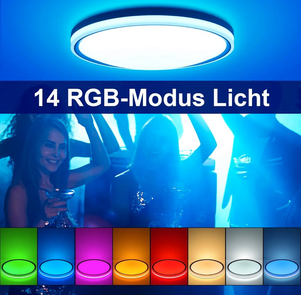 LED RGB Deckenlampe Deckenleuchte Dimmbar Fernbedienung Lampe in Bebra