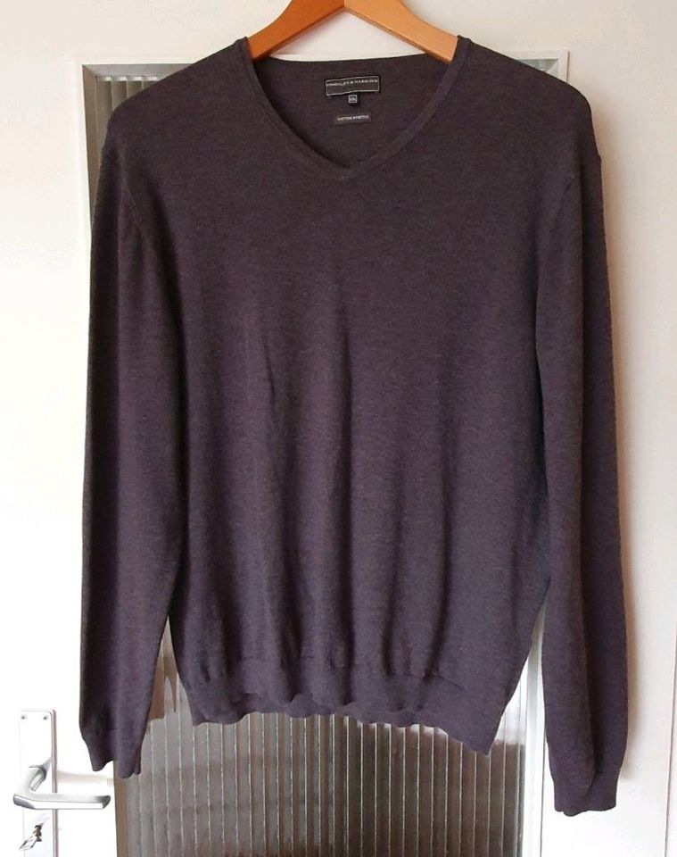 Finshley & Harding Pullover V-Ausschnitt Slim Fit Cotton lila XXL in Hamburg