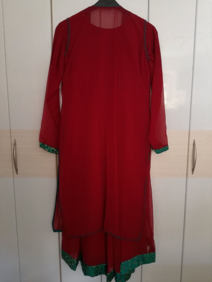 Kurta Kleid Salwar Kameez 3teilig weinrot in Unterhaching