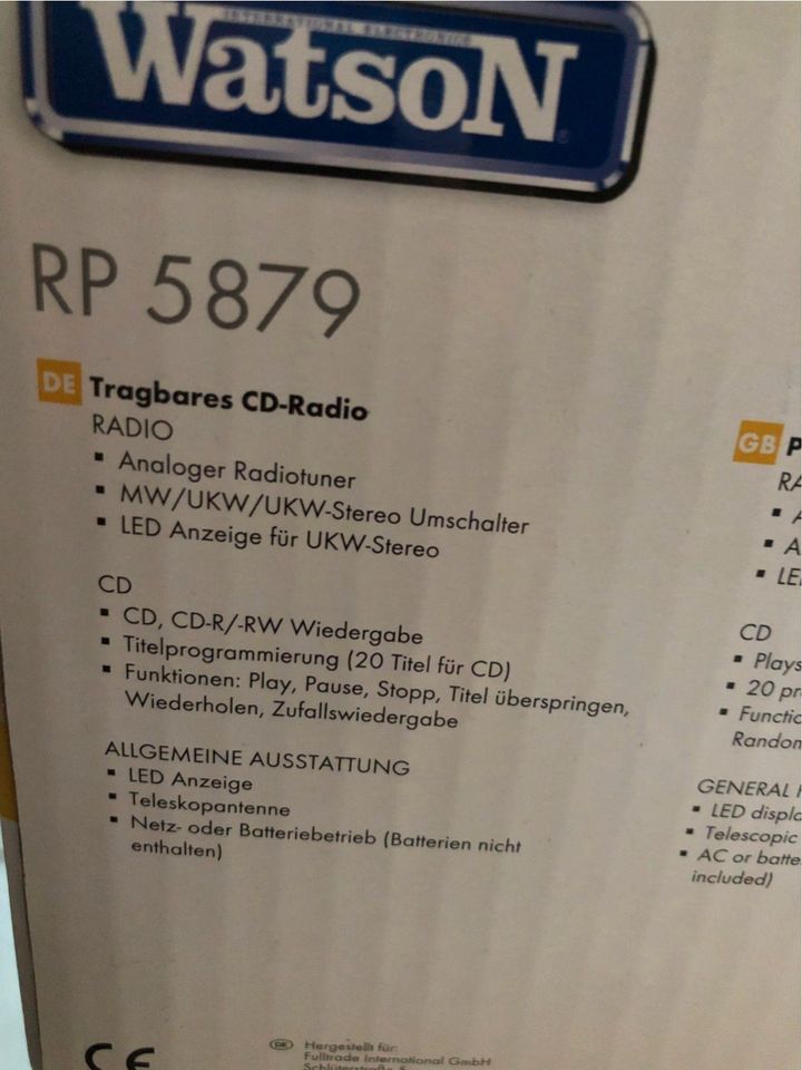 Tragbares CD-Radio in Harburg - Hamburg Neugraben | Radio & Receiver  gebraucht kaufen | eBay Kleinanzeigen ist jetzt Kleinanzeigen