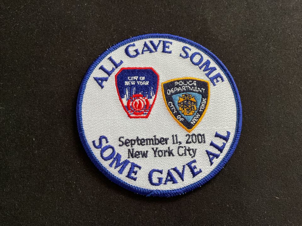 New York Polizei Abzeichen Patch NYPD Police Anschlag 11.09.2001 in Kiel