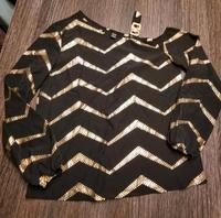 Bluse Gold Schwarz gr S-M Hessen - Bruchköbel Vorschau