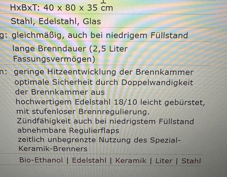 Ethanol Kamin wallflame Edelstahl in Bornheim