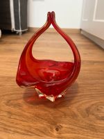 Original Murano Glas rote Glasschale mit Henkel Korb Rheinland-Pfalz - Hochdorf-Assenheim Vorschau