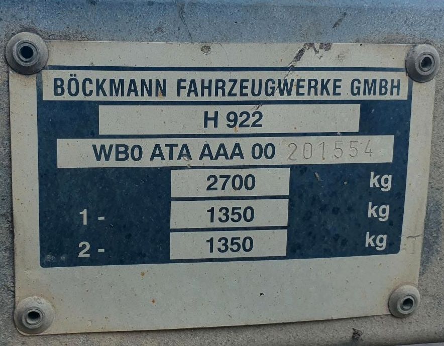 Böckmann Autotransporter kippbar 2,7t in Morbach