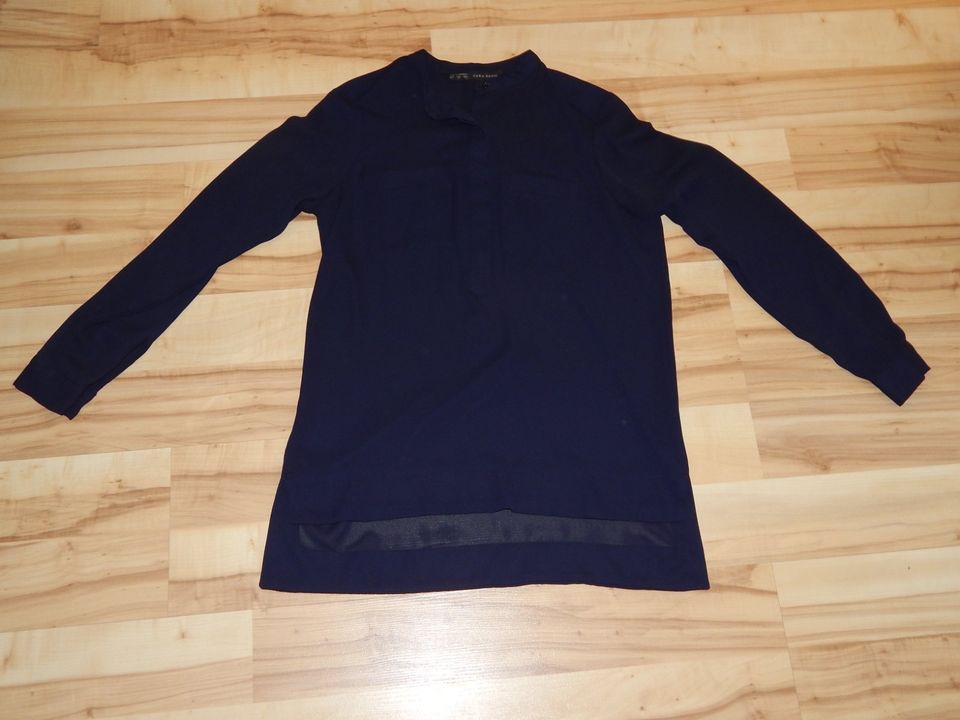 Zara Basic Damenbluse Bluse Hemd leicht transparent blau Gr - 34 in Lotte