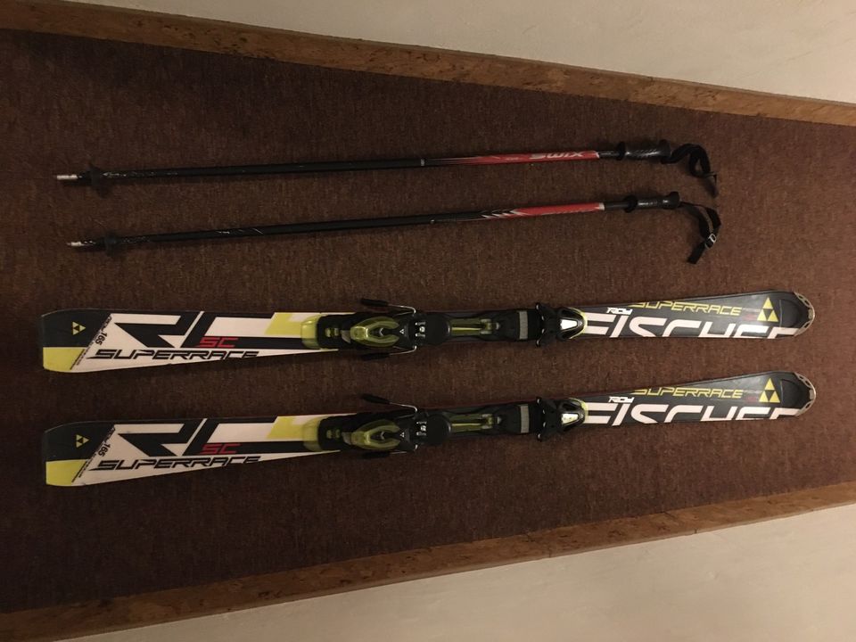 Set Fischer RC4 Ski 165 cm, Skistiefel Gr. 25-25,5, Stöcke 120 cm in Bärenstein