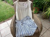 2 NEUE Teile-NP 29€ Gina Shorts gestreift + Spitzen Shirt,46 Nordrhein-Westfalen - Krefeld Vorschau