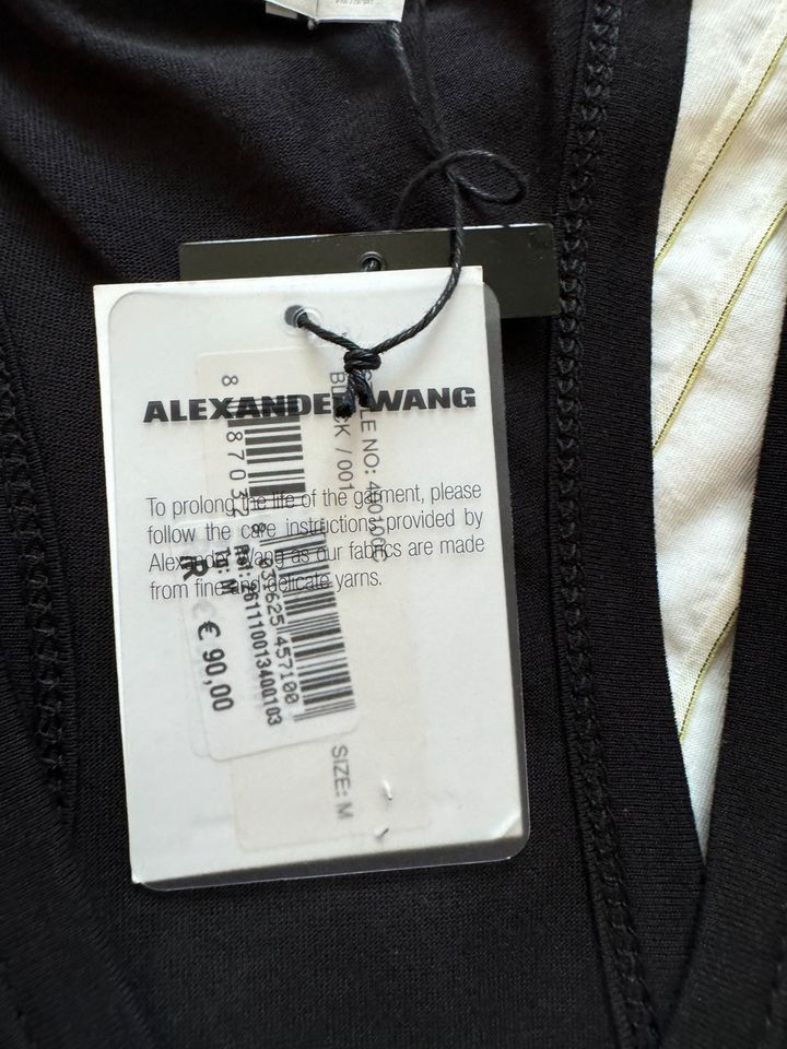 Alexander Wang M tanktop Luxus Shirt schwarz Rayon Plein Miu in Köln