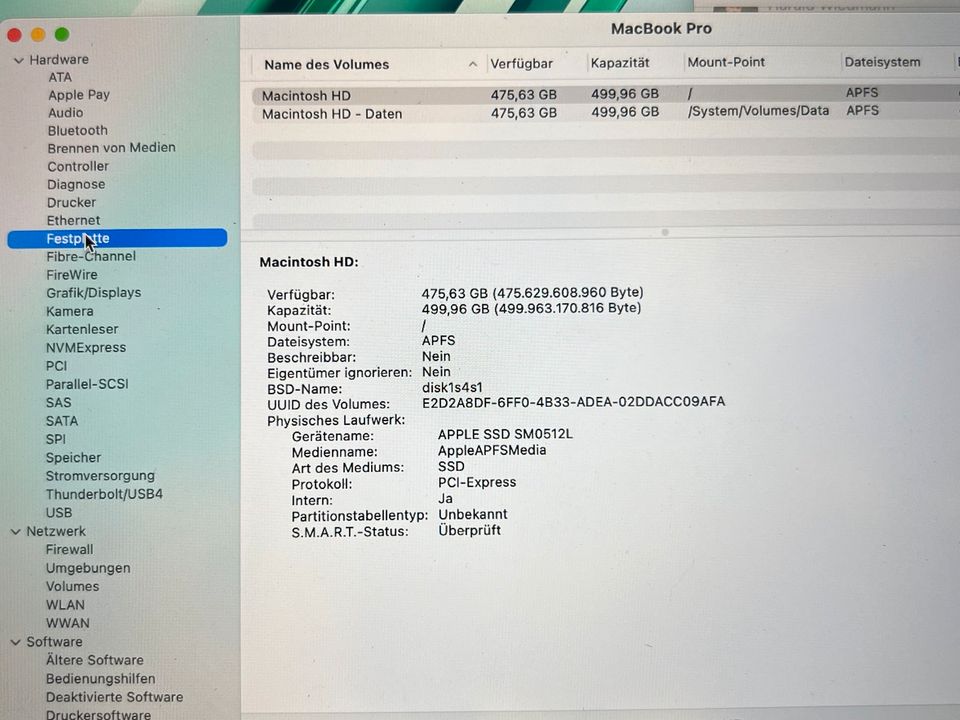 MacBook Pro 2017/15“/2,9Ghz, Core i7/4gb Grafik/16 Ram/500 SSD in Markt Indersdorf