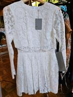 Weißes Kleid langarm mit Spitze Düsseldorf - Carlstadt Vorschau